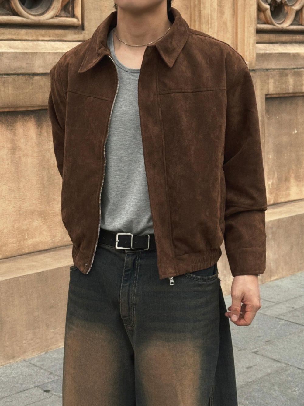 PREMIUM👑簡約款哈靈頓麂皮外套｜3色入