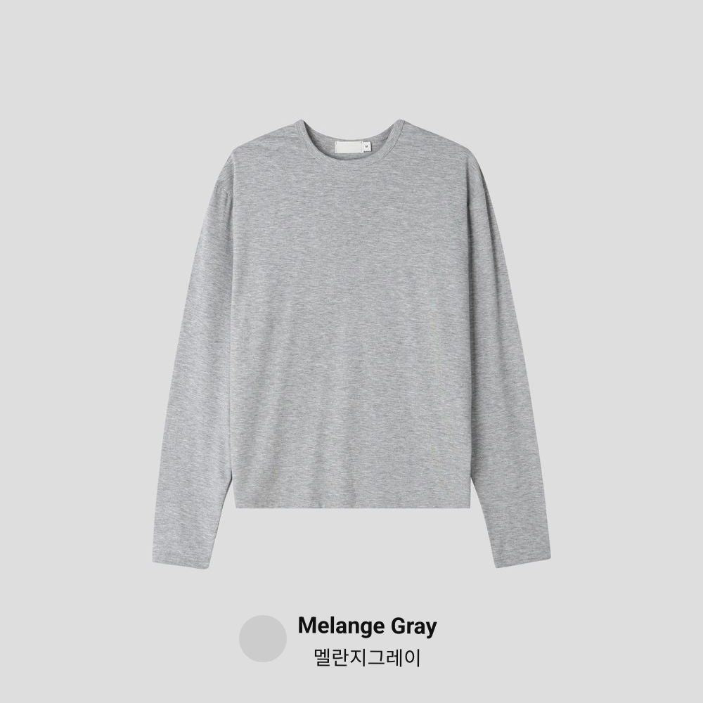 （1＋1）超親膚！韓製柔軟圓領長袖T恤｜9色入