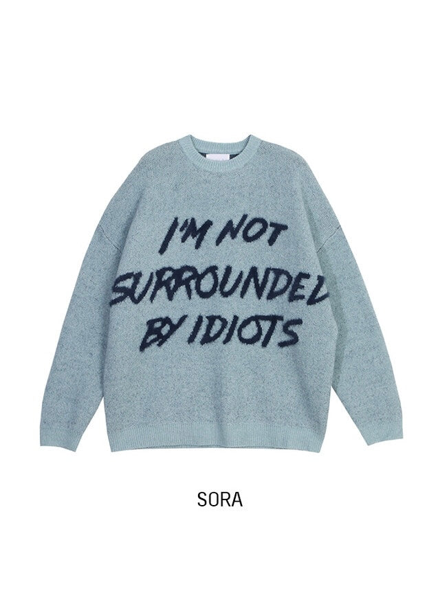 I'm not surrounded by idiot寬鬆針織衫｜4色入