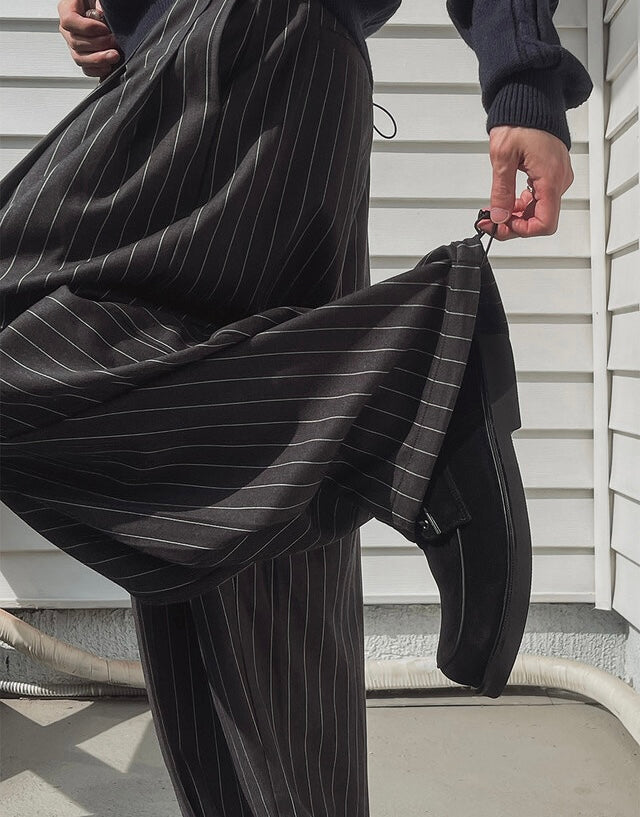 質感款🫶🏻條紋廓型寬鬆西裝褲｜1色入