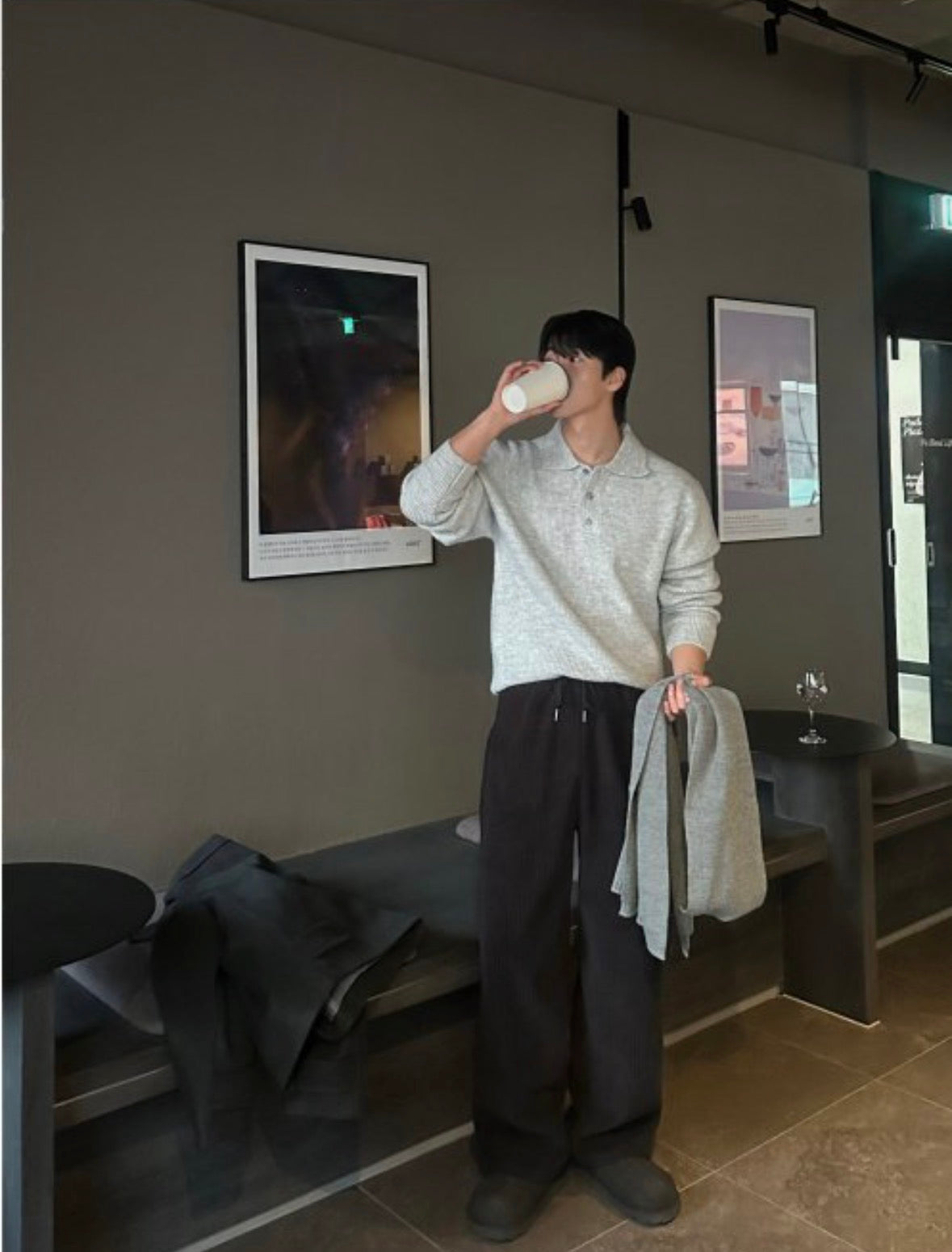 (休閑穩重感！)純色翻領POLO針織上衣｜9色入