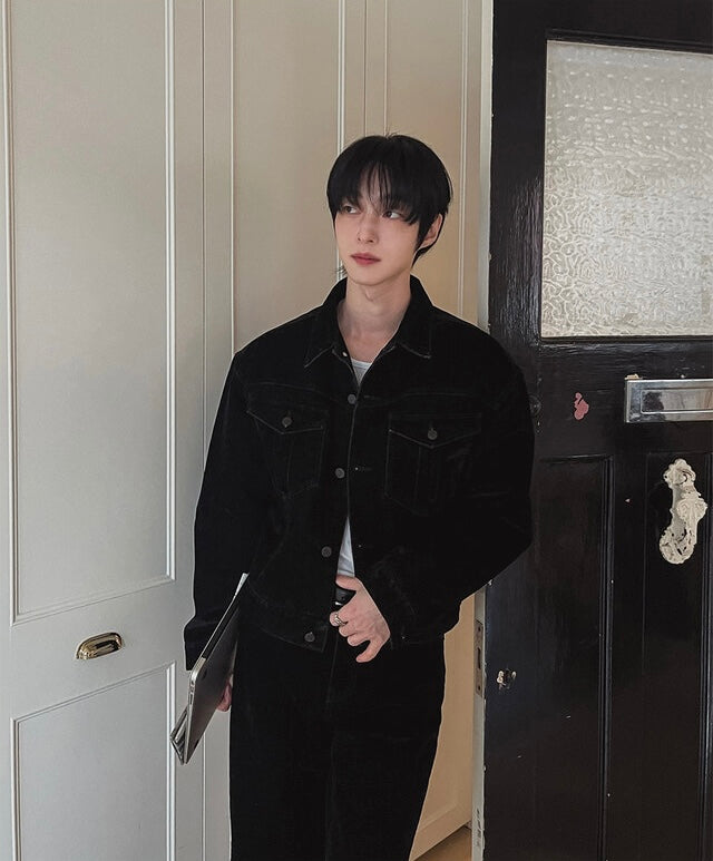 Premium！天鵝絨面牛仔外套｜2色入