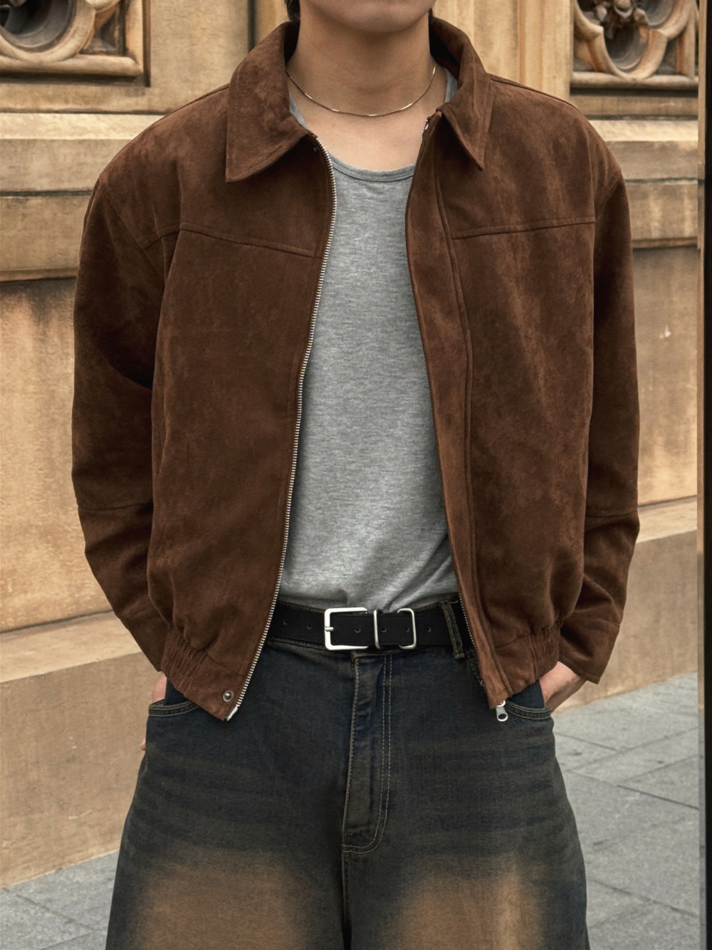 PREMIUM👑簡約款哈靈頓麂皮外套｜3色入