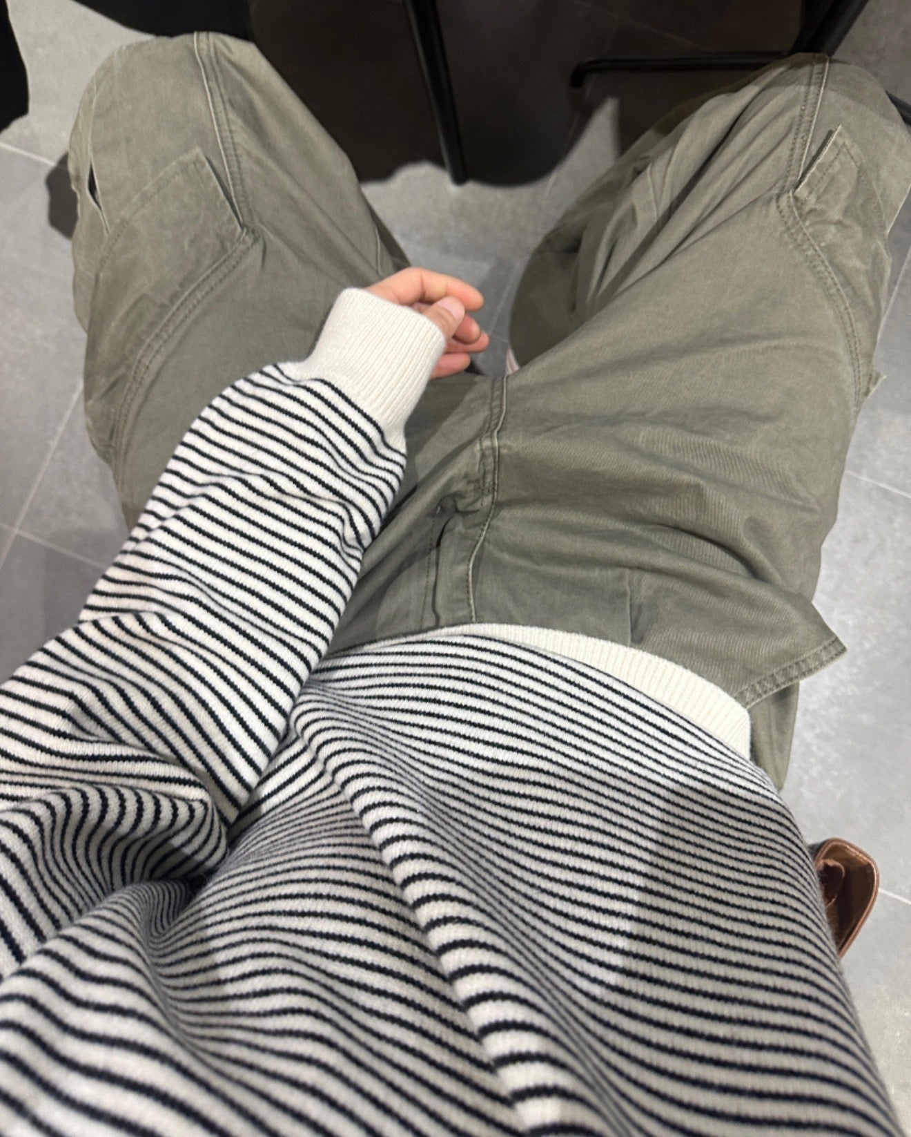 莫代爾圓領橫間針織衫｜3色入