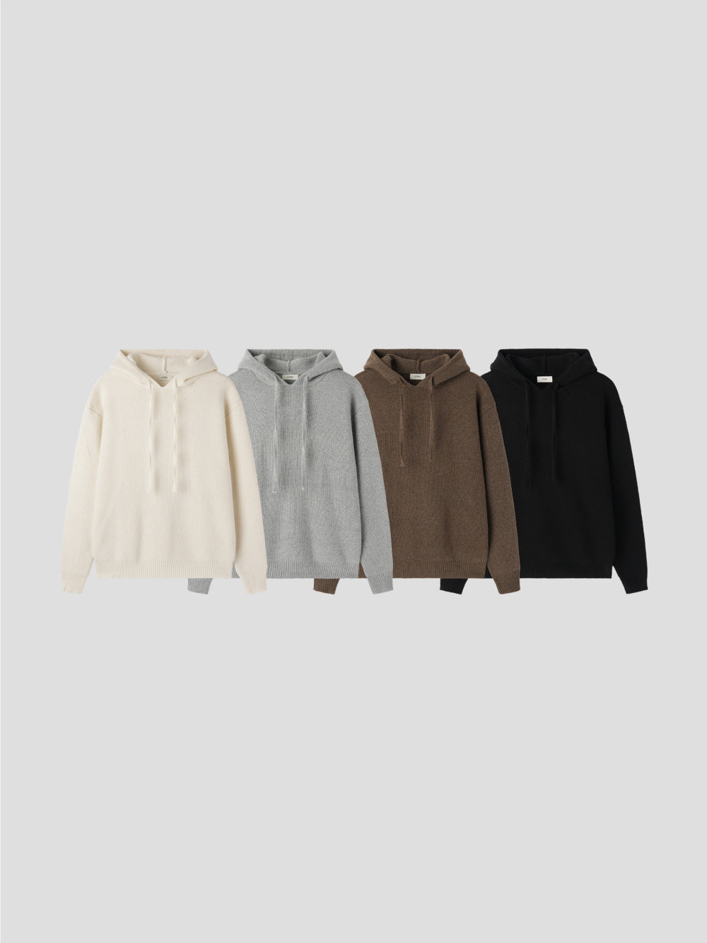 男友感單品！立體編織針織Hoodie｜4色入