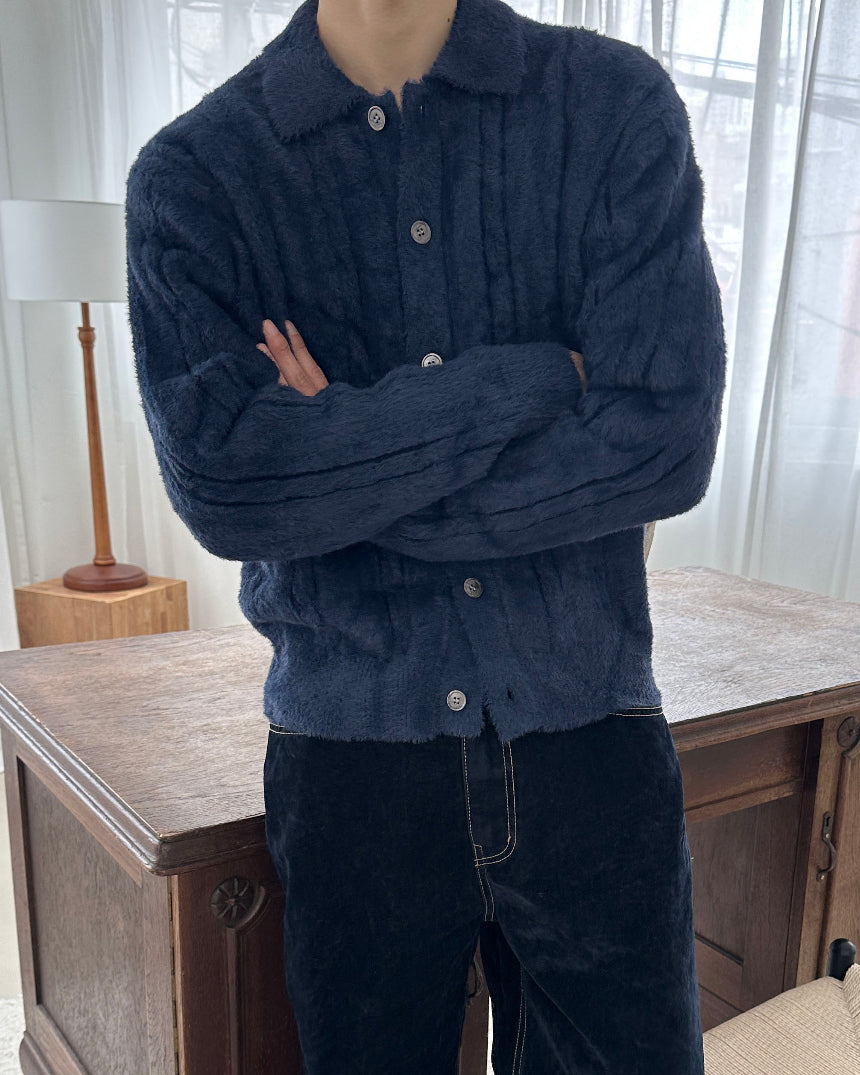 絨毛感🧶Angora山羊毛翻領麻花針織衫｜6色入