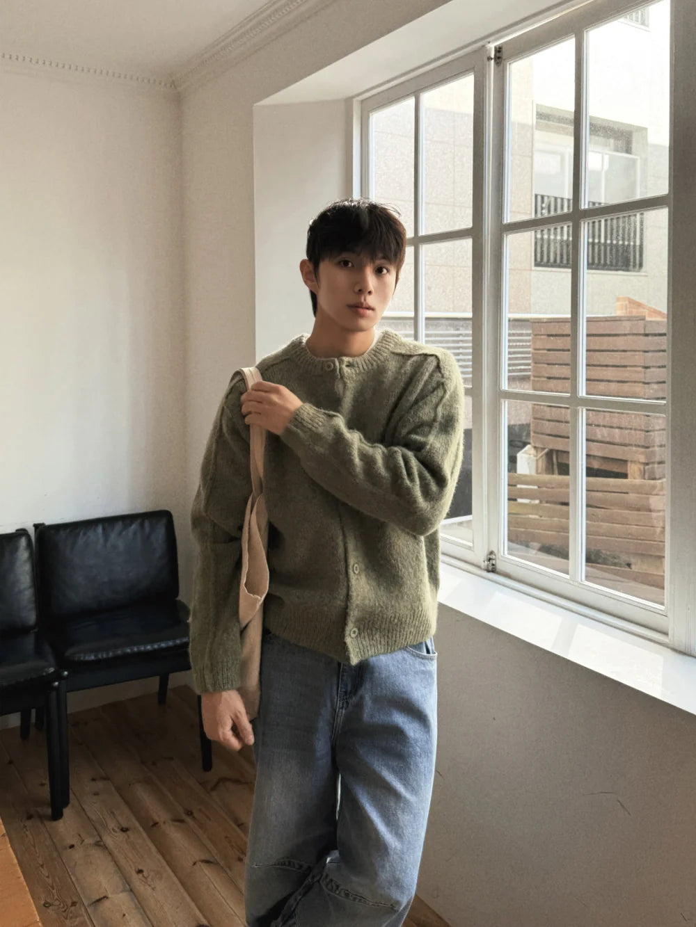 立體剪裁顯肩闊💪🏻圓領短款開胸針織衫｜6色入