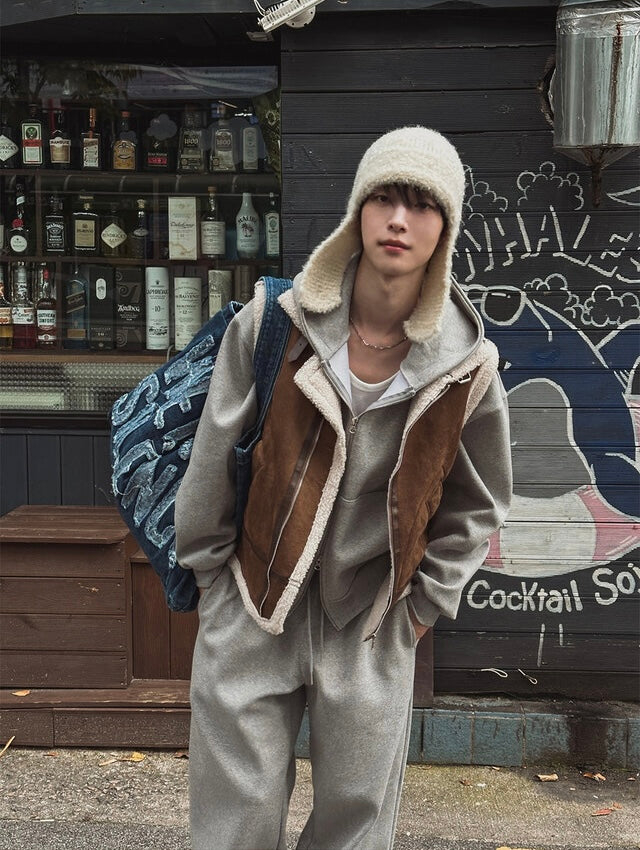 冬日感MAX ❄️皮革拼接背心Jacket｜2色入