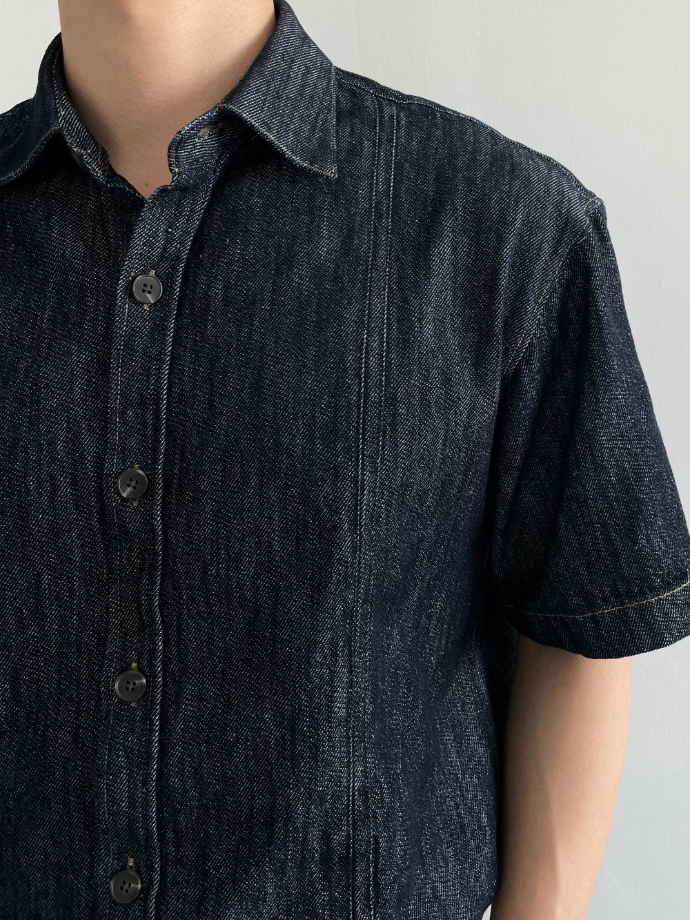 PREMIUM Set👑水洗牛仔短袖恤衫｜1色入