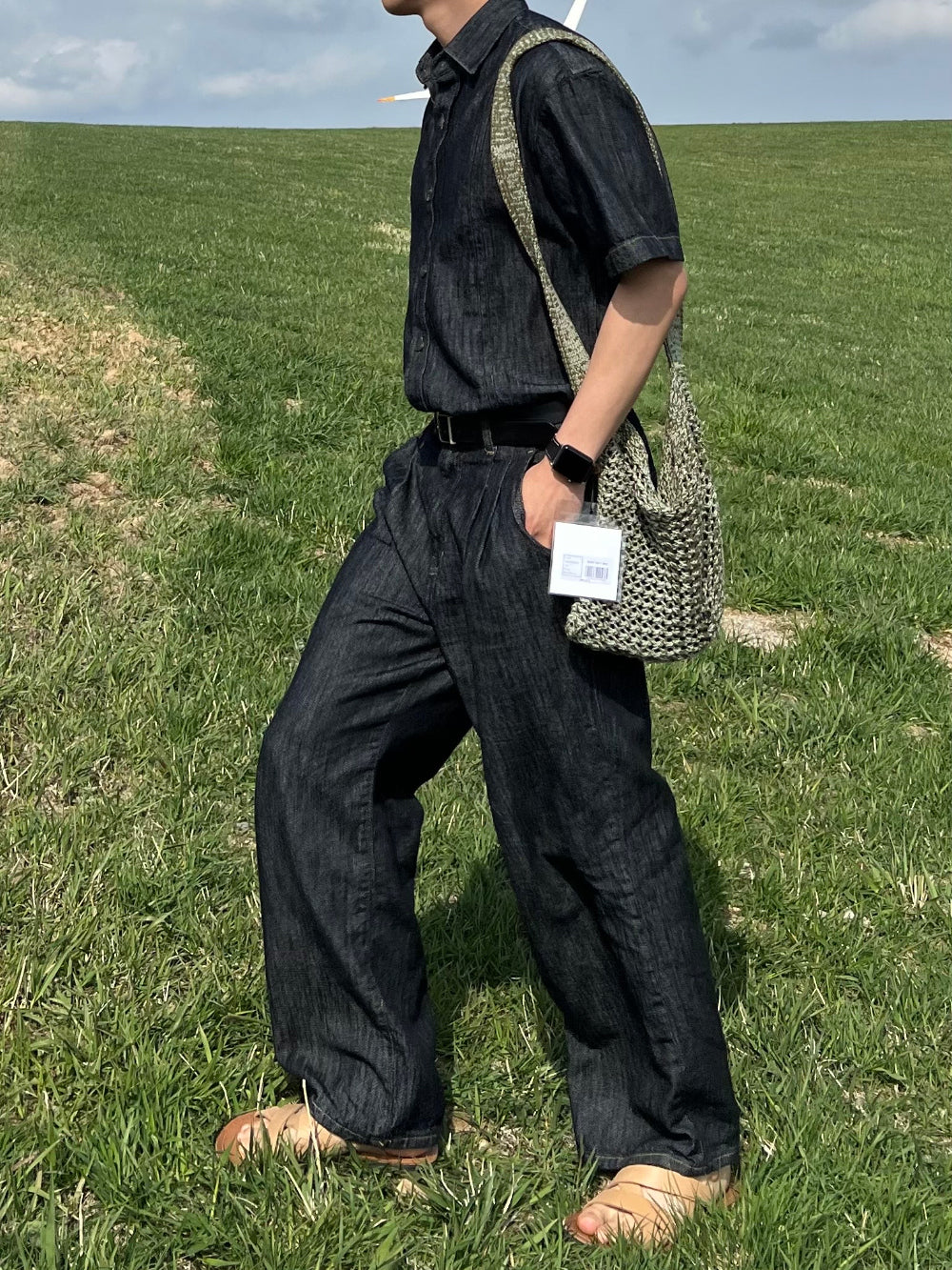 PREMIUM Set👑水洗牛仔短袖恤衫｜1色入