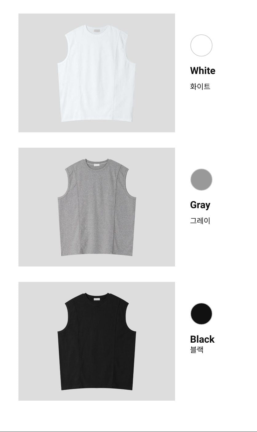 Gym Bro系列🏋️線條純色坎肩背心｜4色入