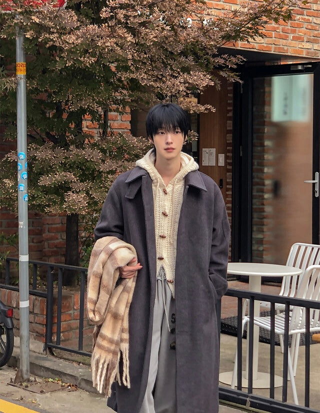 冬日感MAX！牛角扣麻花開胸針織外套｜3色入