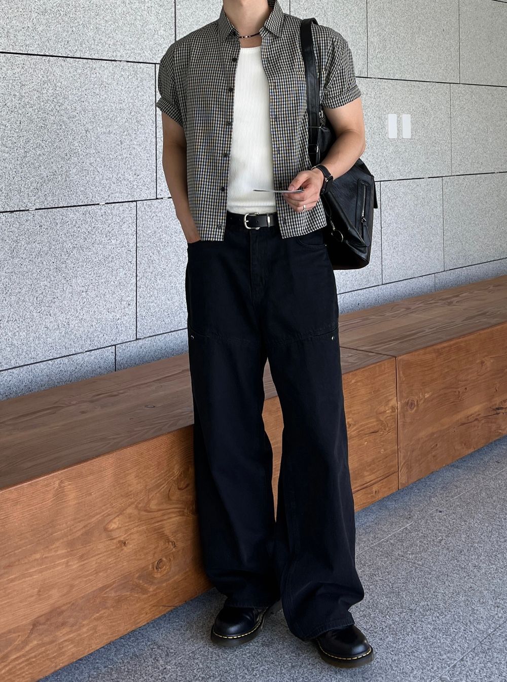 不壓身高！格仔短袖恤衫｜4色入