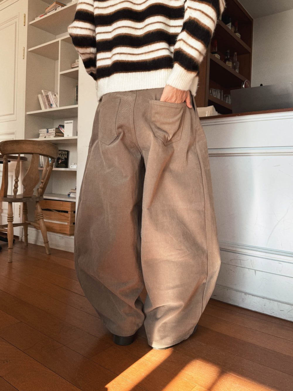 含內絨✔️百搭款寬鬆廓型休閒褲｜3色入