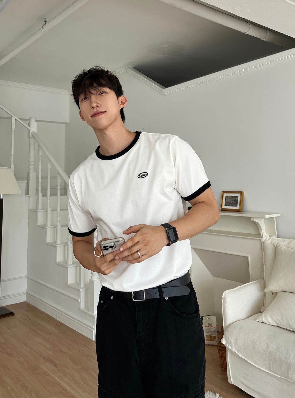 Caliso復古純棉撞色短袖｜3色入