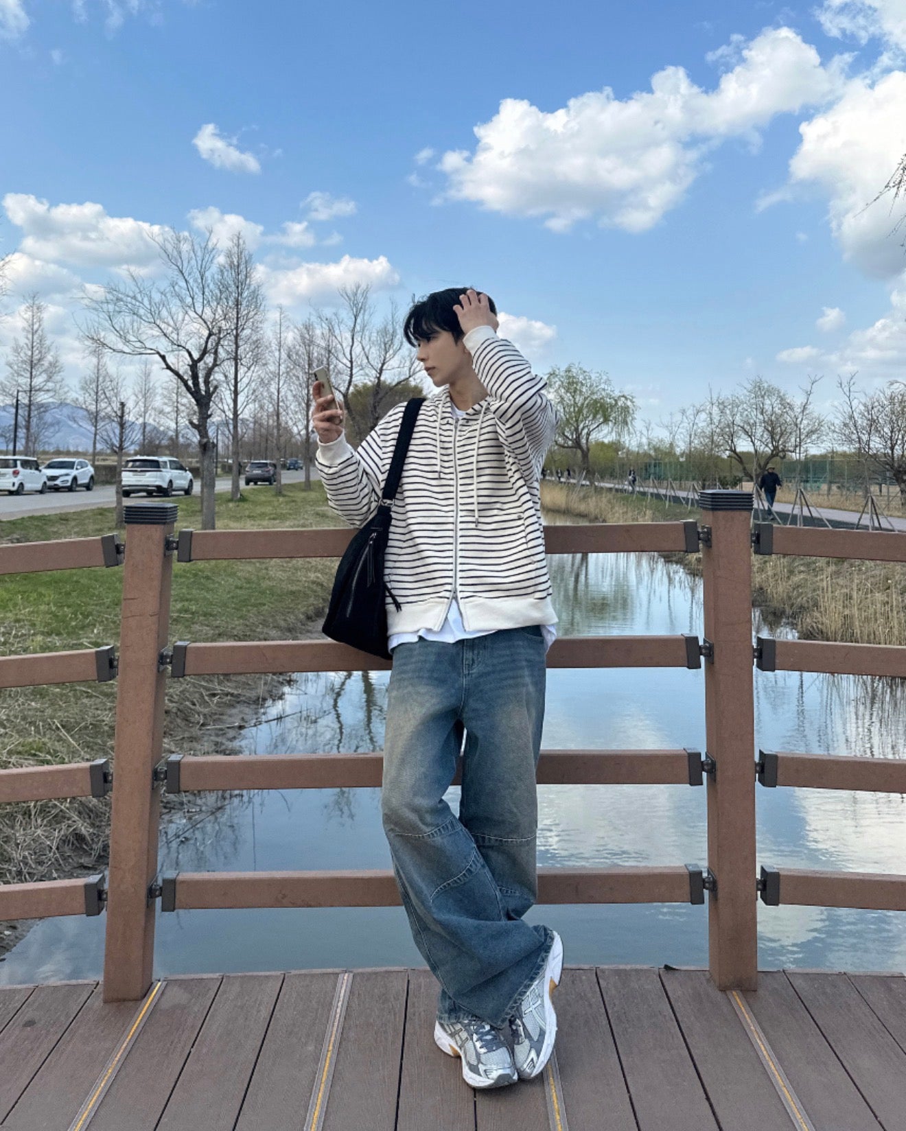 韓系簡約款✨條紋開胸衛衣｜2色入