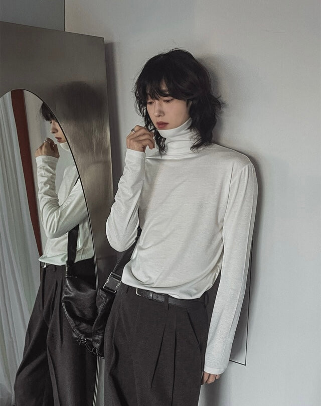 秋冬內搭必備🍂薄款高領彈性長袖TEE