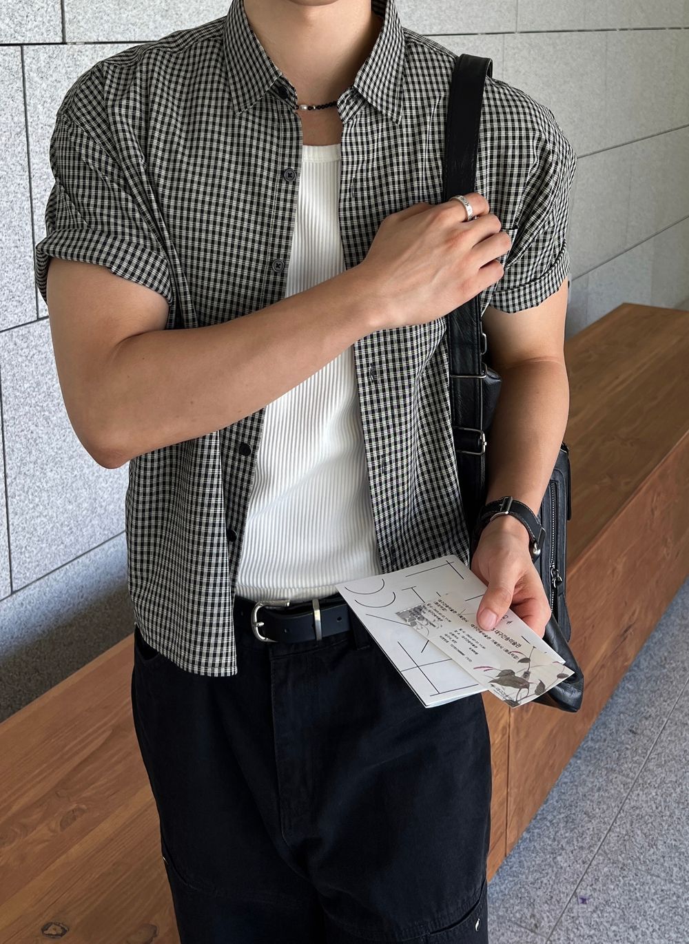 不壓身高！格仔短袖恤衫｜4色入