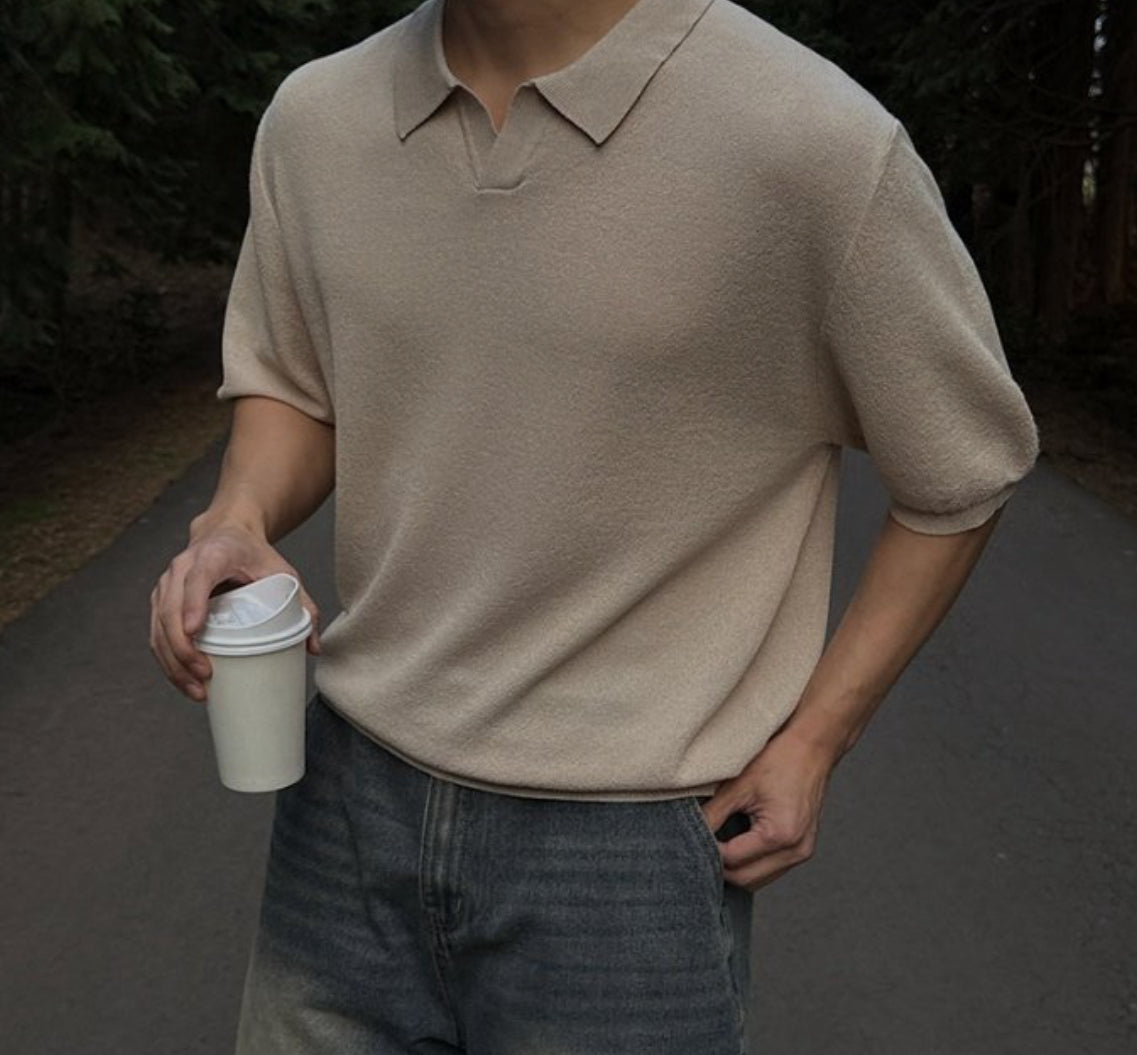[8色入]清涼夏季開領針織短袖