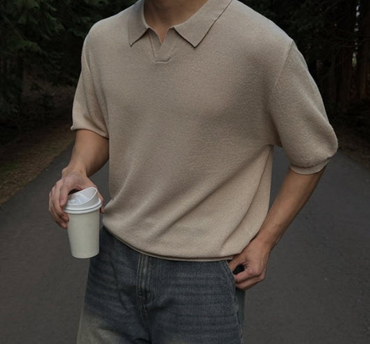 [8色入]清涼夏季開領針織短袖