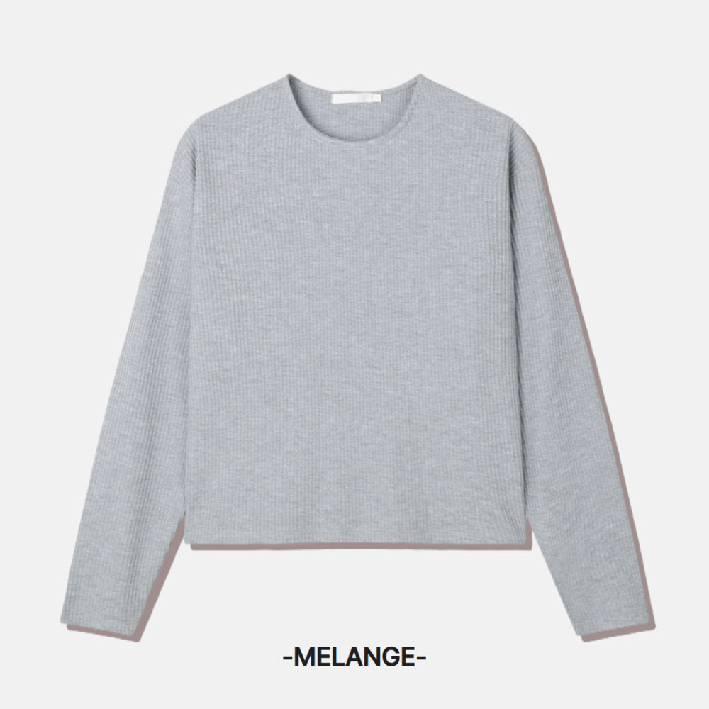 Gym人必備！窩夫紋短款長袖Tee￼