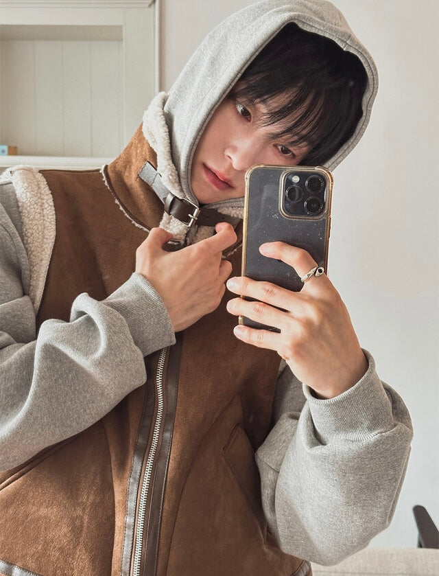 冬日感MAX ❄️皮革拼接背心Jacket｜2色入