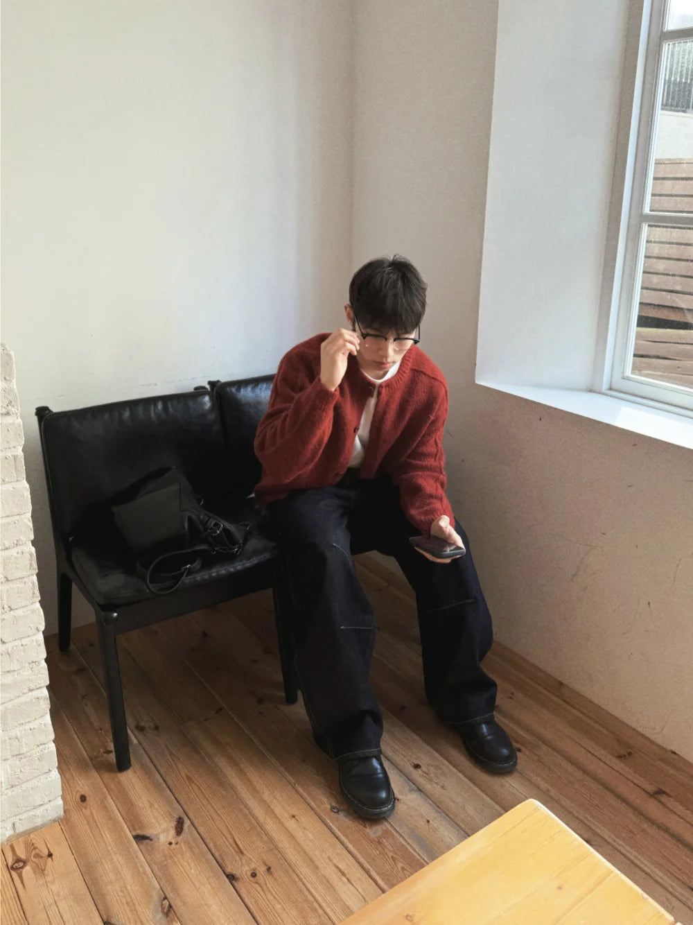 立體剪裁顯肩闊💪🏻圓領短款開胸針織衫｜6色入