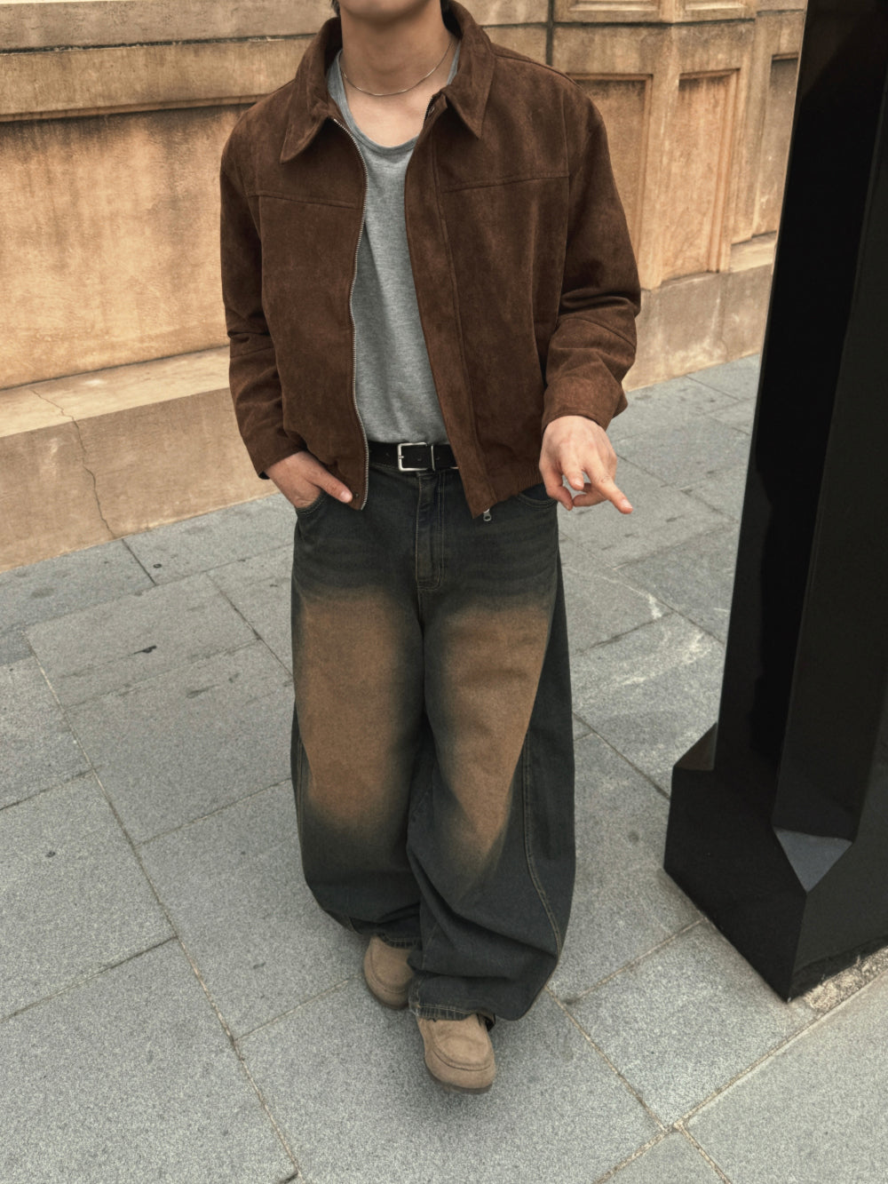 PREMIUM👑簡約款哈靈頓麂皮外套｜3色入