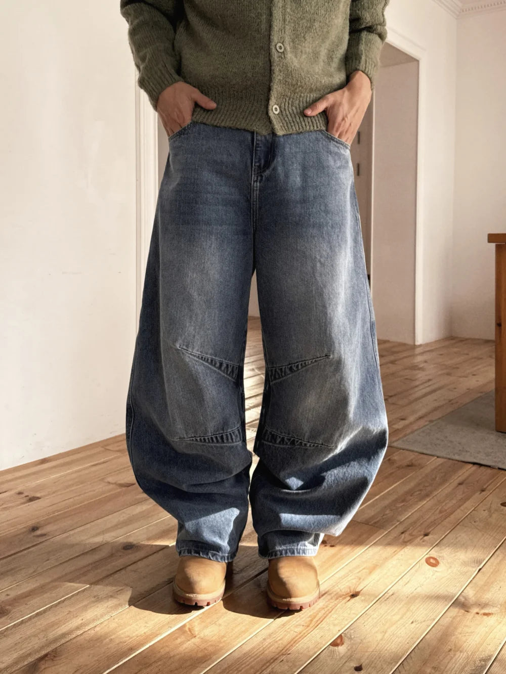 美式街頭感☄️水洗牛仔微闊形牛仔褲｜7色入