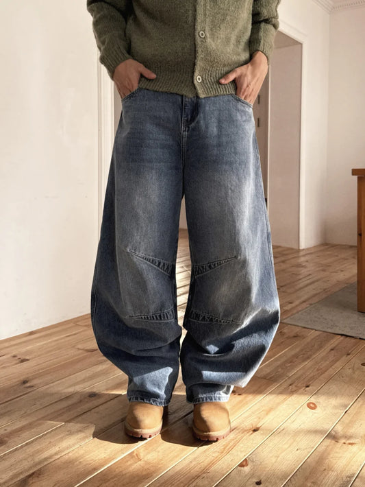 美式街頭感☄️水洗牛仔微闊形牛仔褲｜7色入