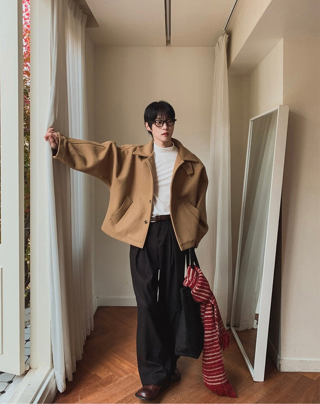 韓版基礎寬鬆西褲｜3色入