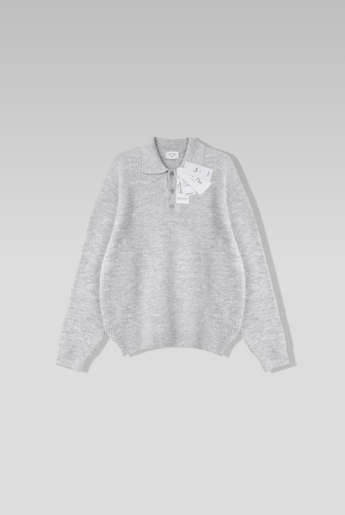 (休閑穩重感！)純色翻領POLO針織上衣｜9色入