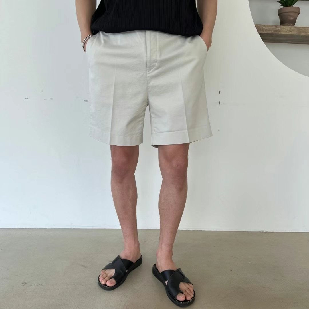 俐落直筒男士韓系休閒短褲