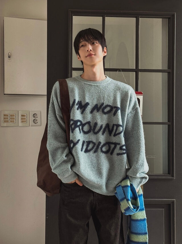 I'm not surrounded by idiot寬鬆針織衫｜4色入