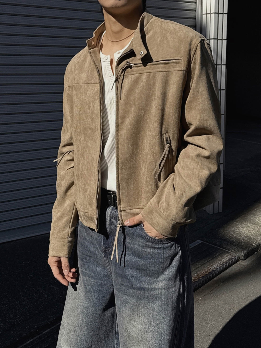 約會必備！紳士風麂皮外套｜2色入