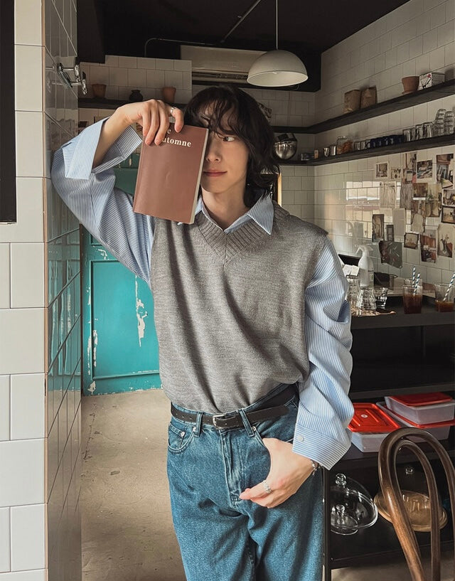 基礎款必入！純色 V領針織背心 | 8色入