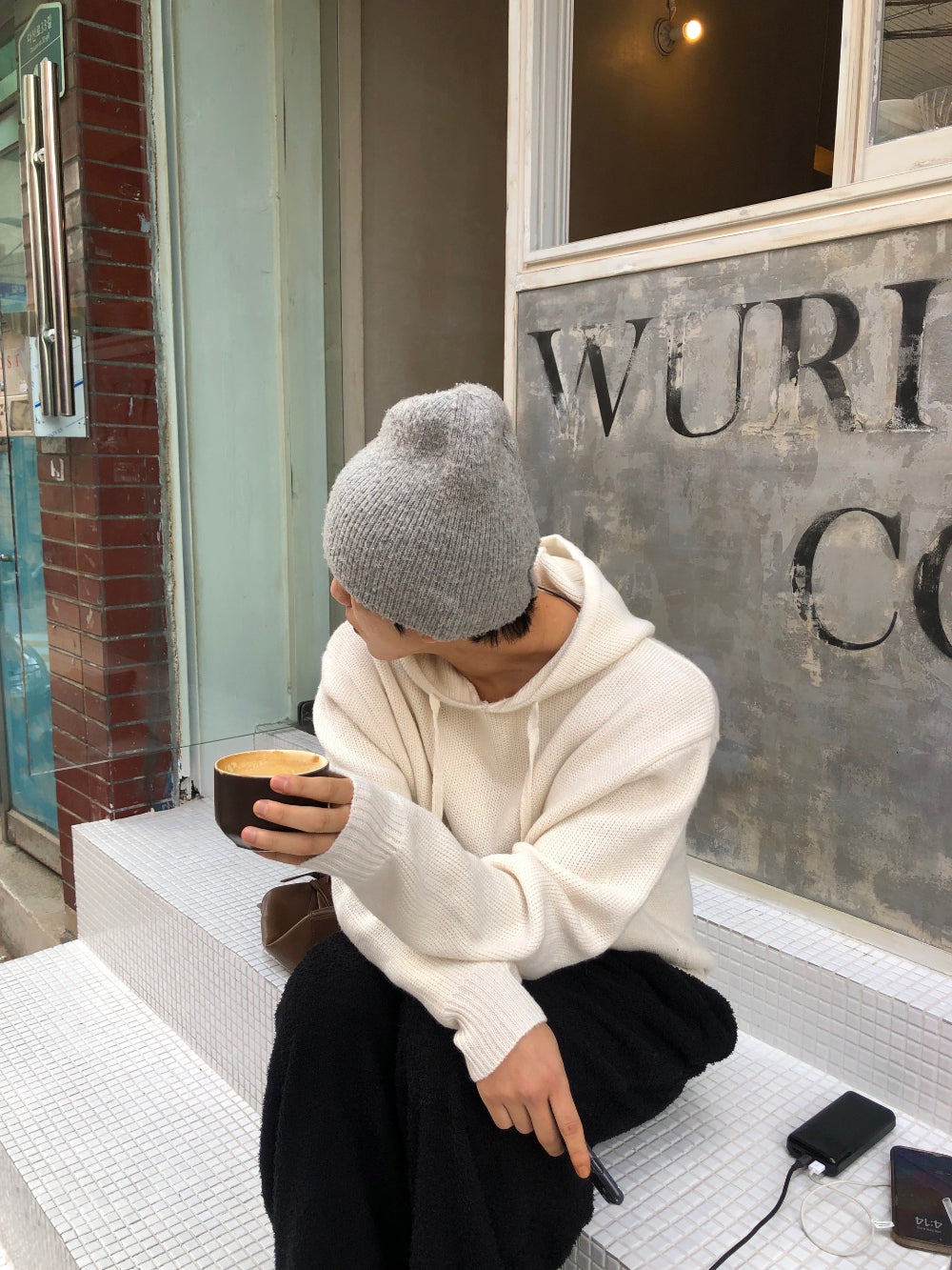 男友感單品！立體編織針織Hoodie｜4色入