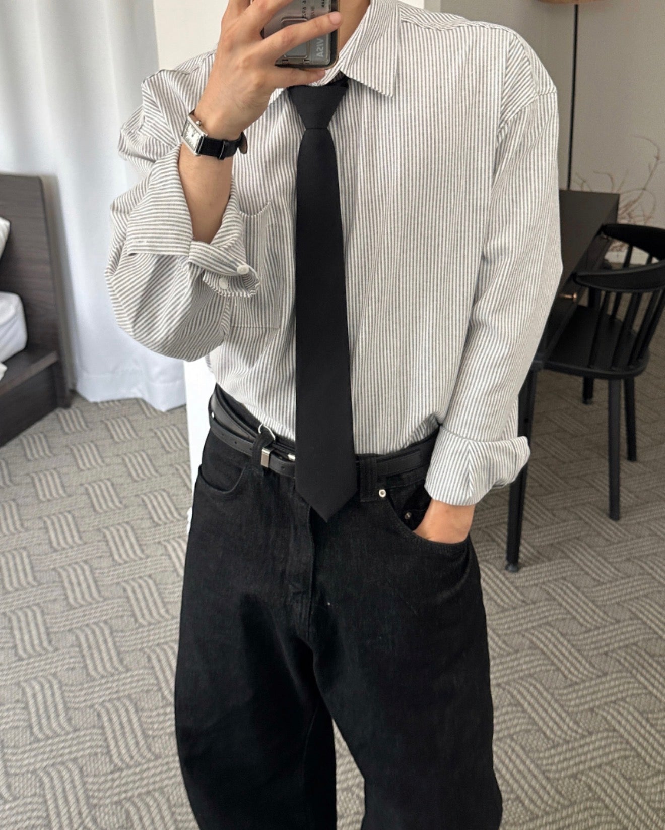 真牛皮！Staccato紳士風復古方盤手錶｜4色入
