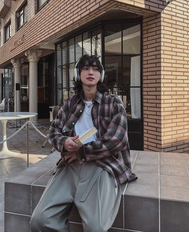 秋冬休閒格紋恤衫｜10色入