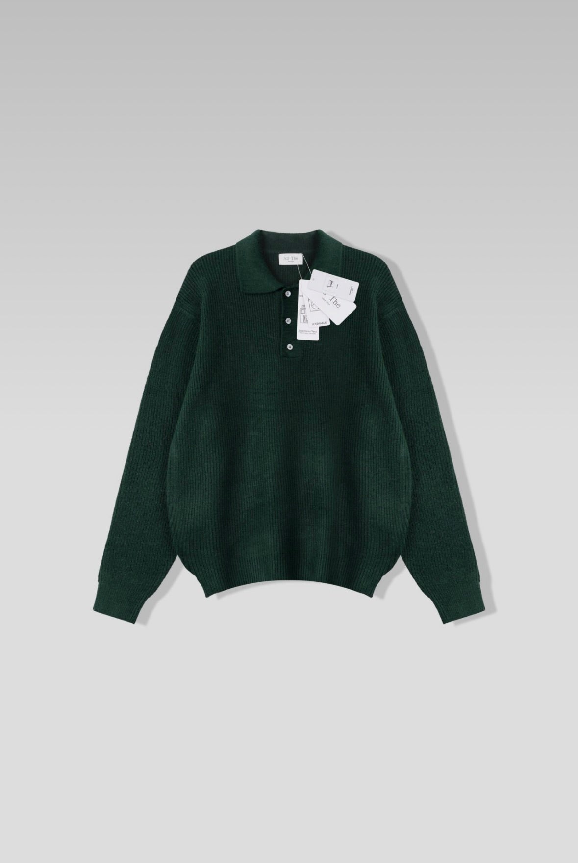 (休閑穩重感！)純色翻領POLO針織上衣｜9色入