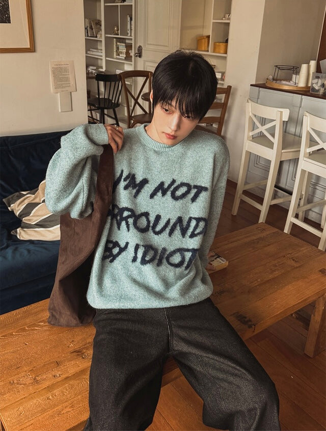 I'm not surrounded by idiot寬鬆針織衫｜4色入