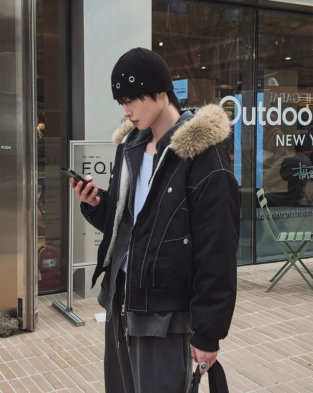 2026大熱款！Raccoon毛毛邊明線外套｜2色入