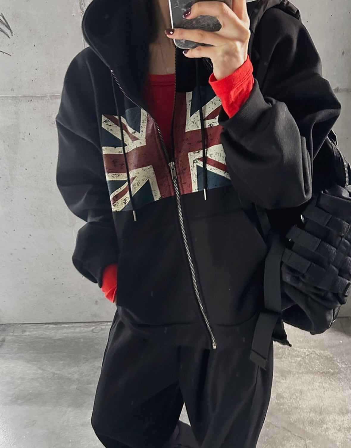 男女OK！短款國旗印花拉鏈外套｜2色入