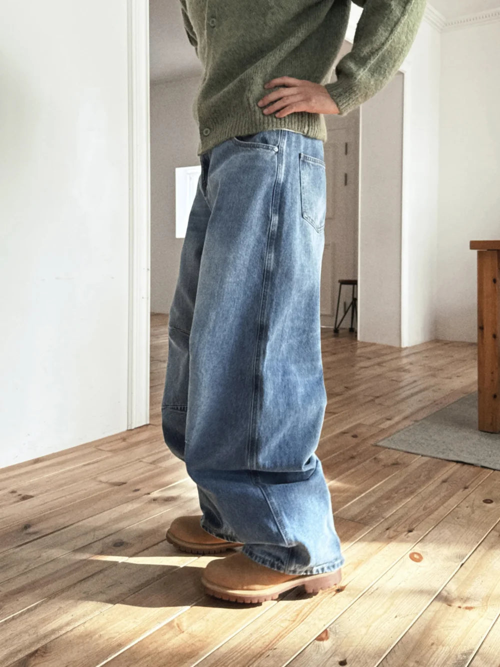 美式街頭感☄️水洗牛仔微闊形牛仔褲｜7色入