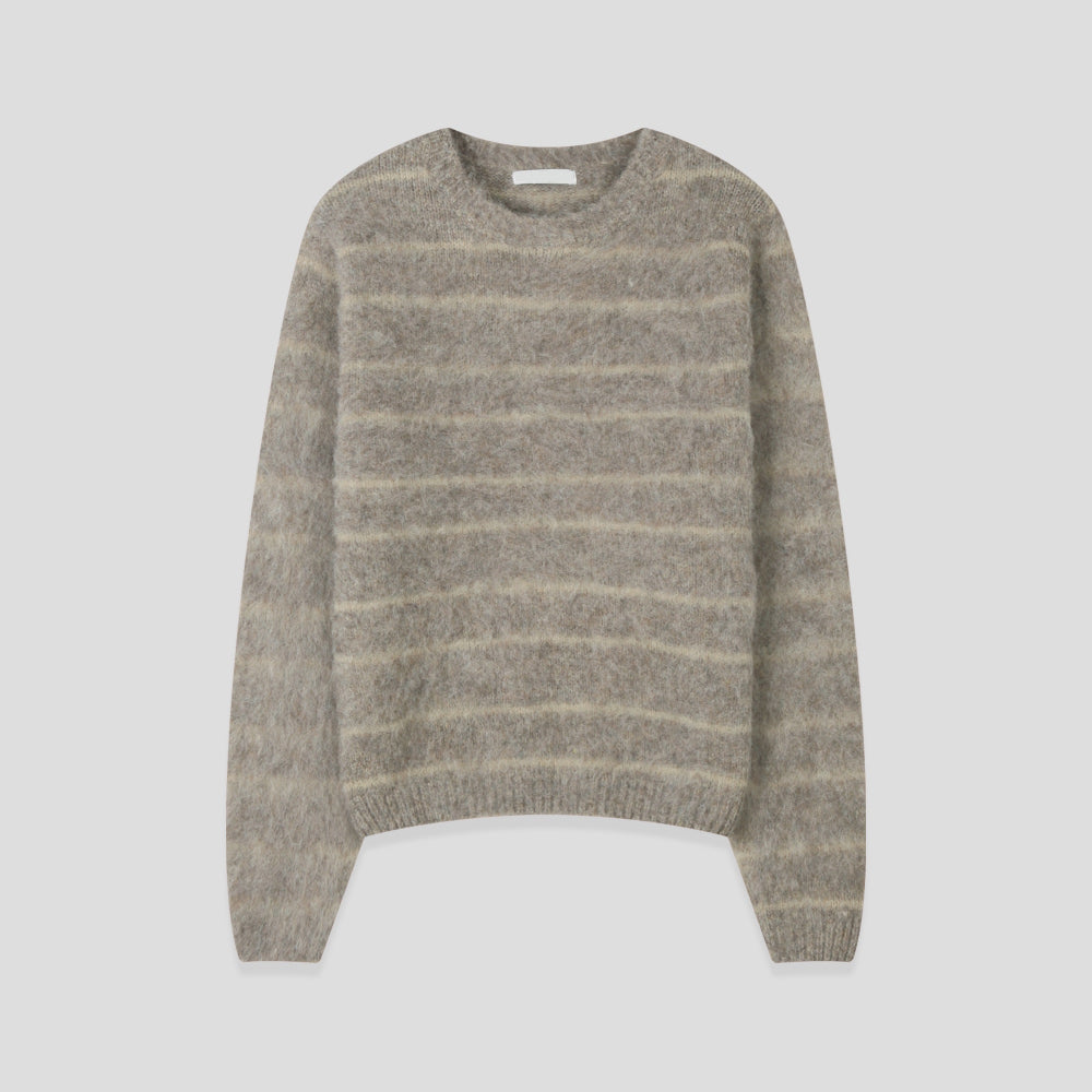 易襯款！馬海毛條紋針織衫｜4色入