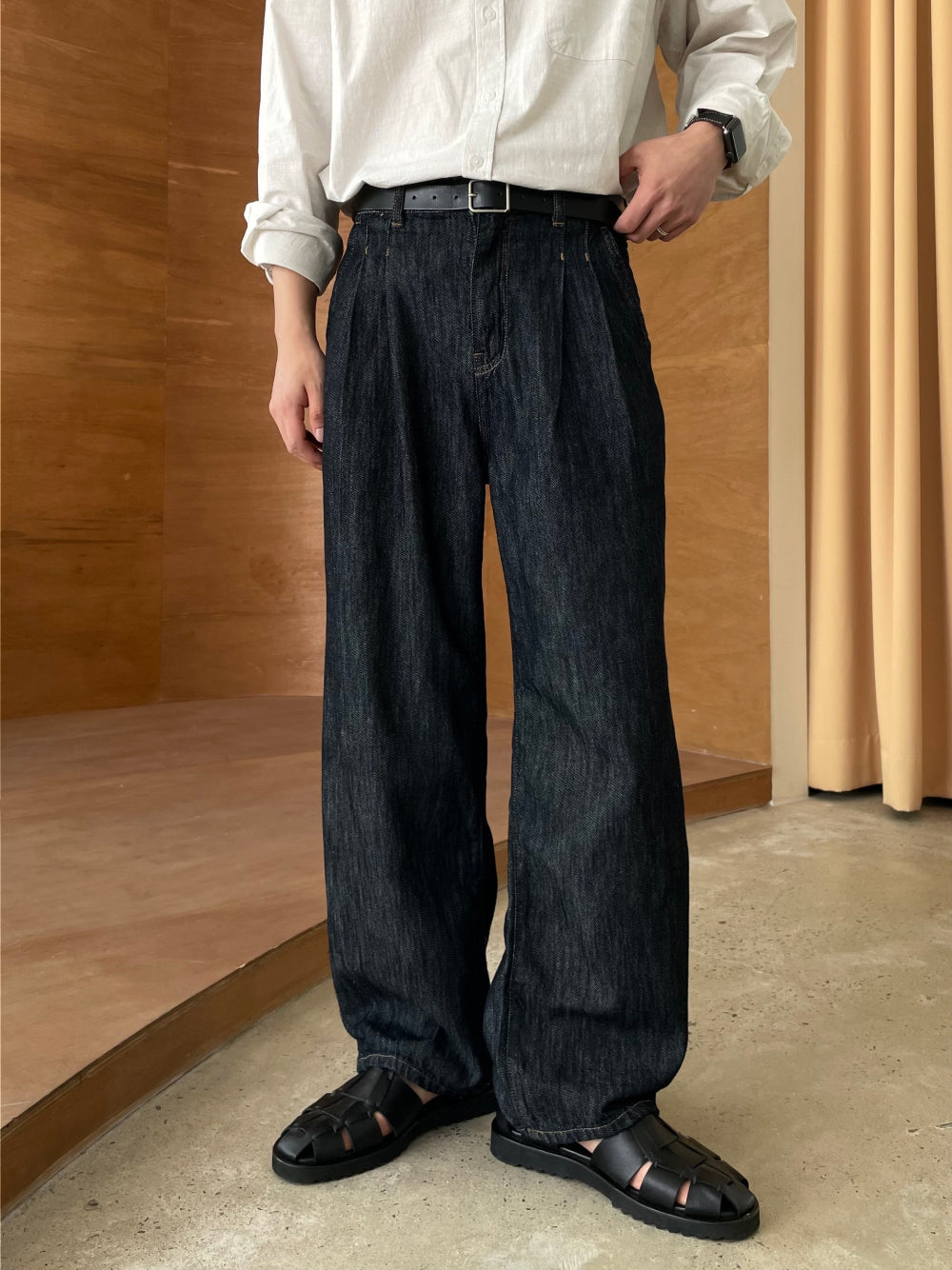 PREMIUM Set👑水洗牛仔長袖恤衫｜1色入