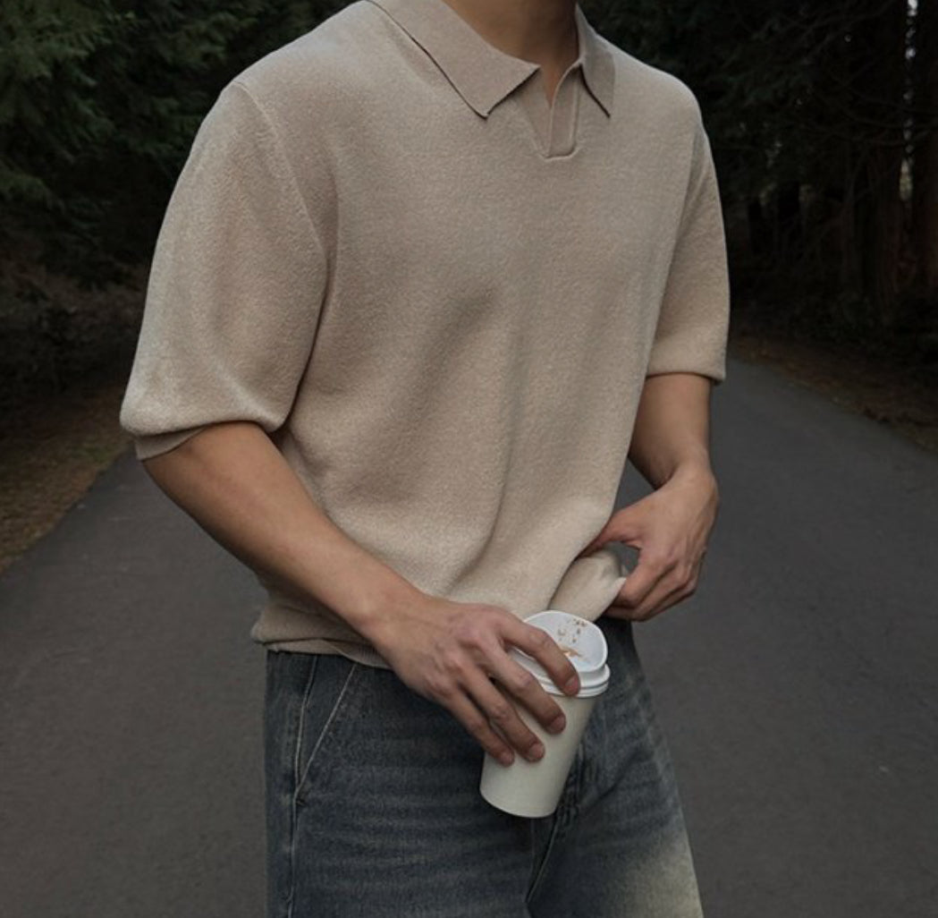 [8色入]清涼夏季開領針織短袖