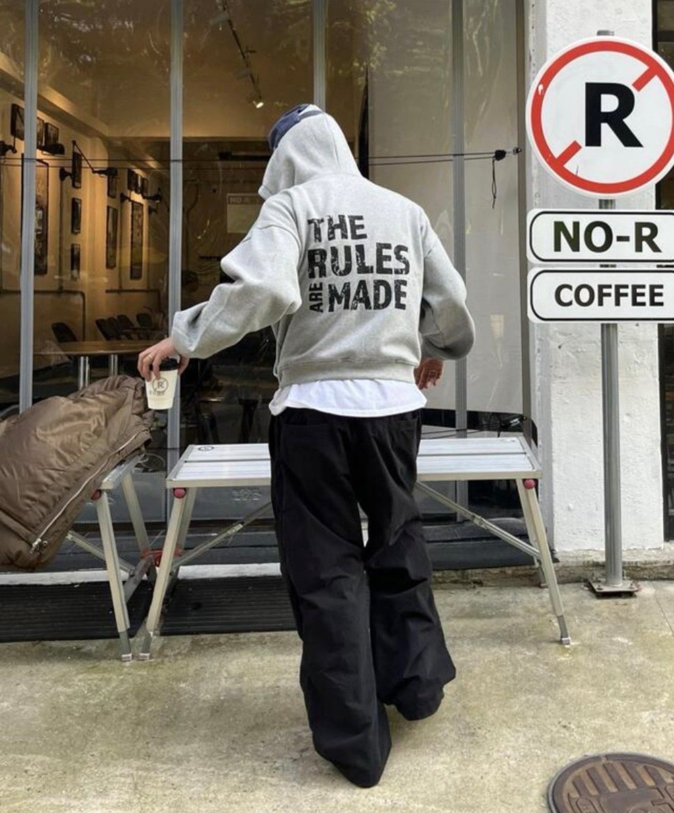 短版美國國旗印花雙頭拉鏈外套