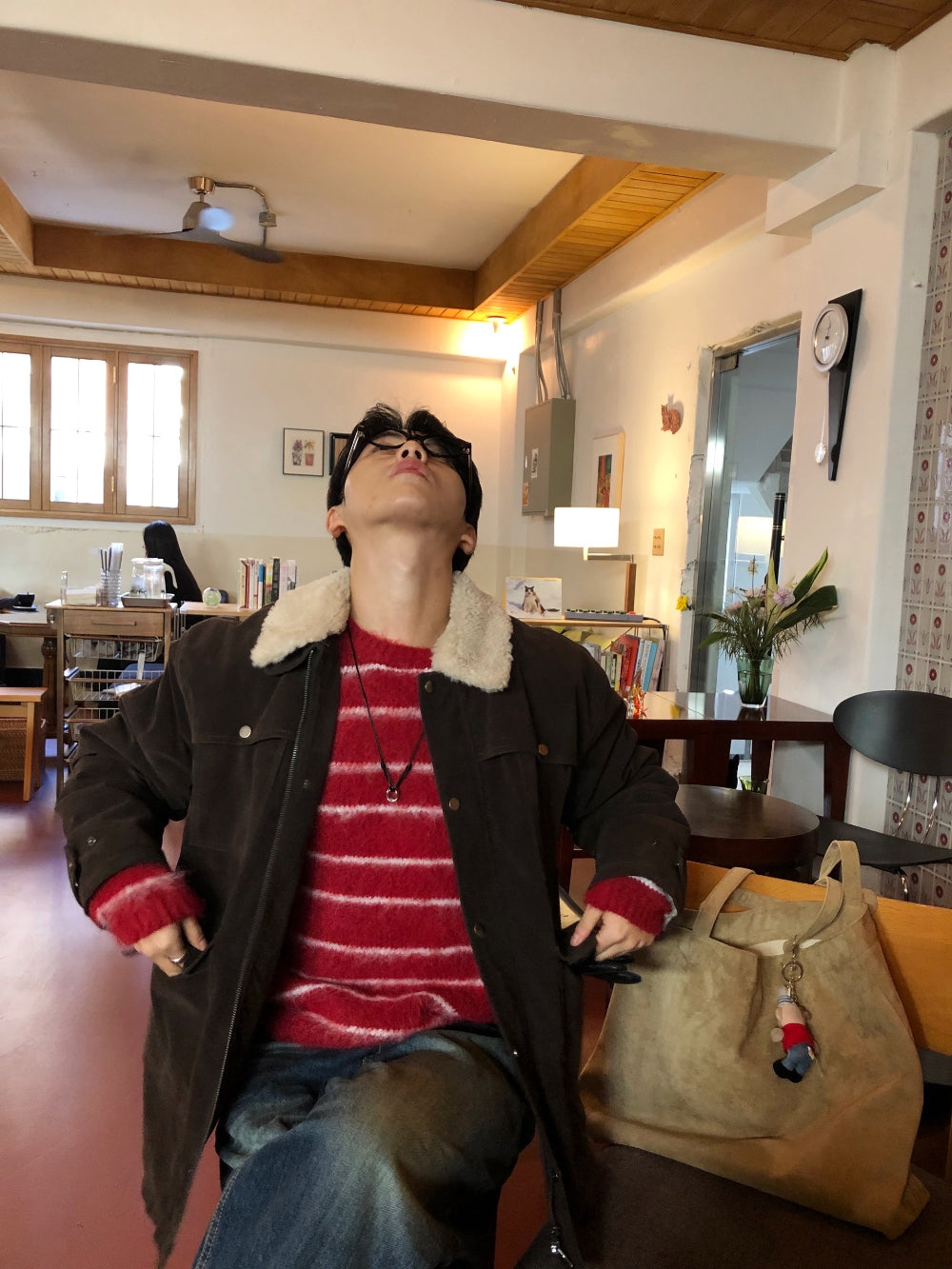 易襯款！馬海毛條紋針織衫｜4色入