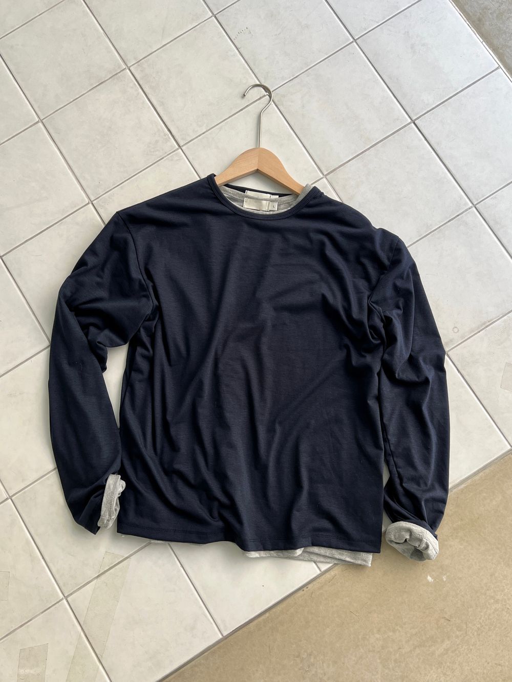 （1＋1）超親膚！韓製柔軟圓領長袖T恤｜9色入